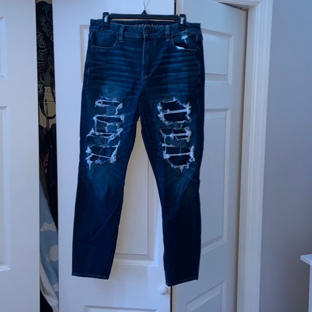 american eagle high rise jeggings